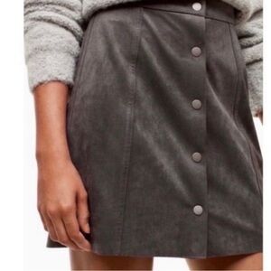 Wilfred Free Centinela Suede Button Down Skirt